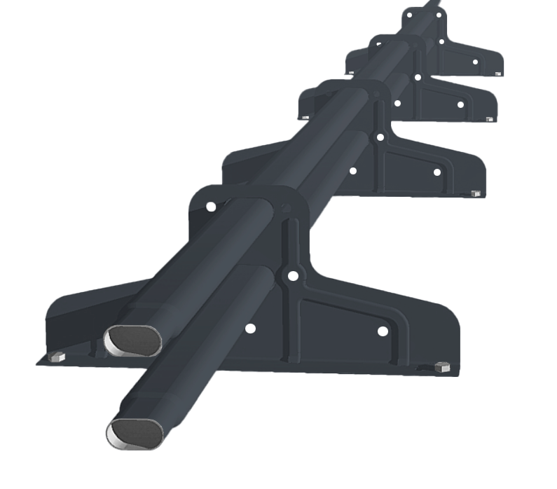 Снегозадержатель Стандарт Т4 d 40х20 RAL 7024 (3м)