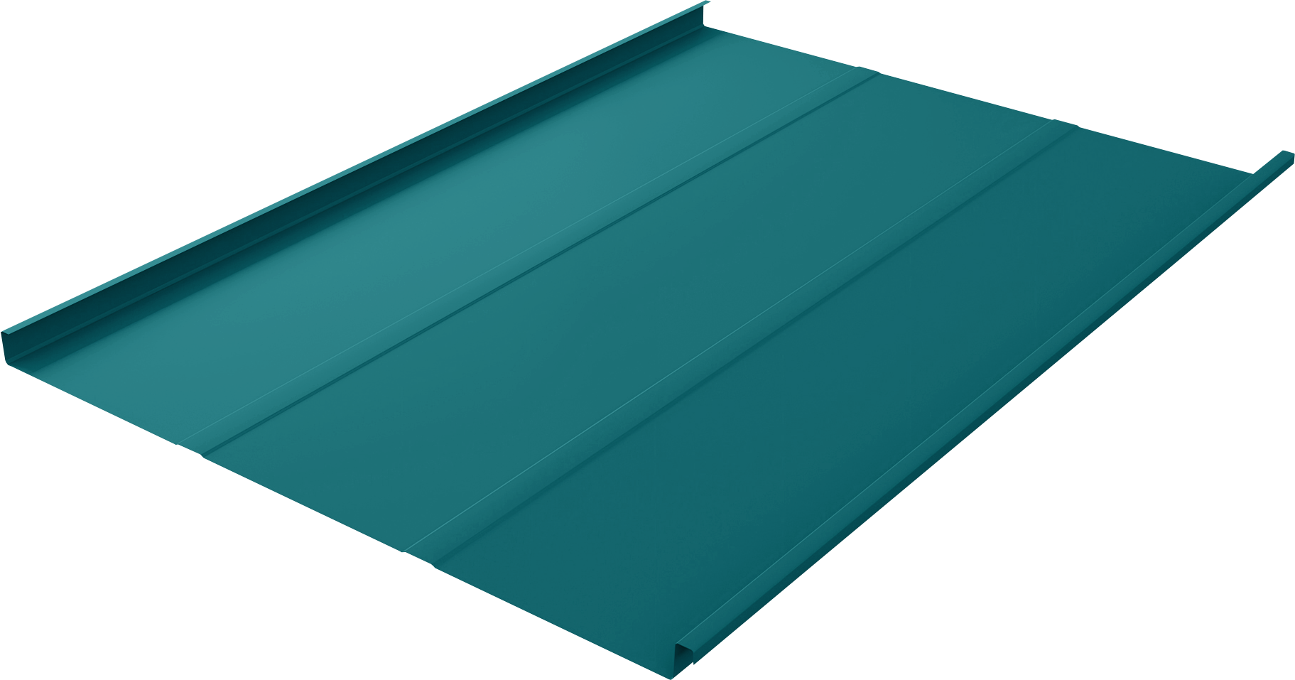 Фальц двойной стоячий Line Grand Line 0,45 PE с пленкой на замках RAL 5021 водная синь