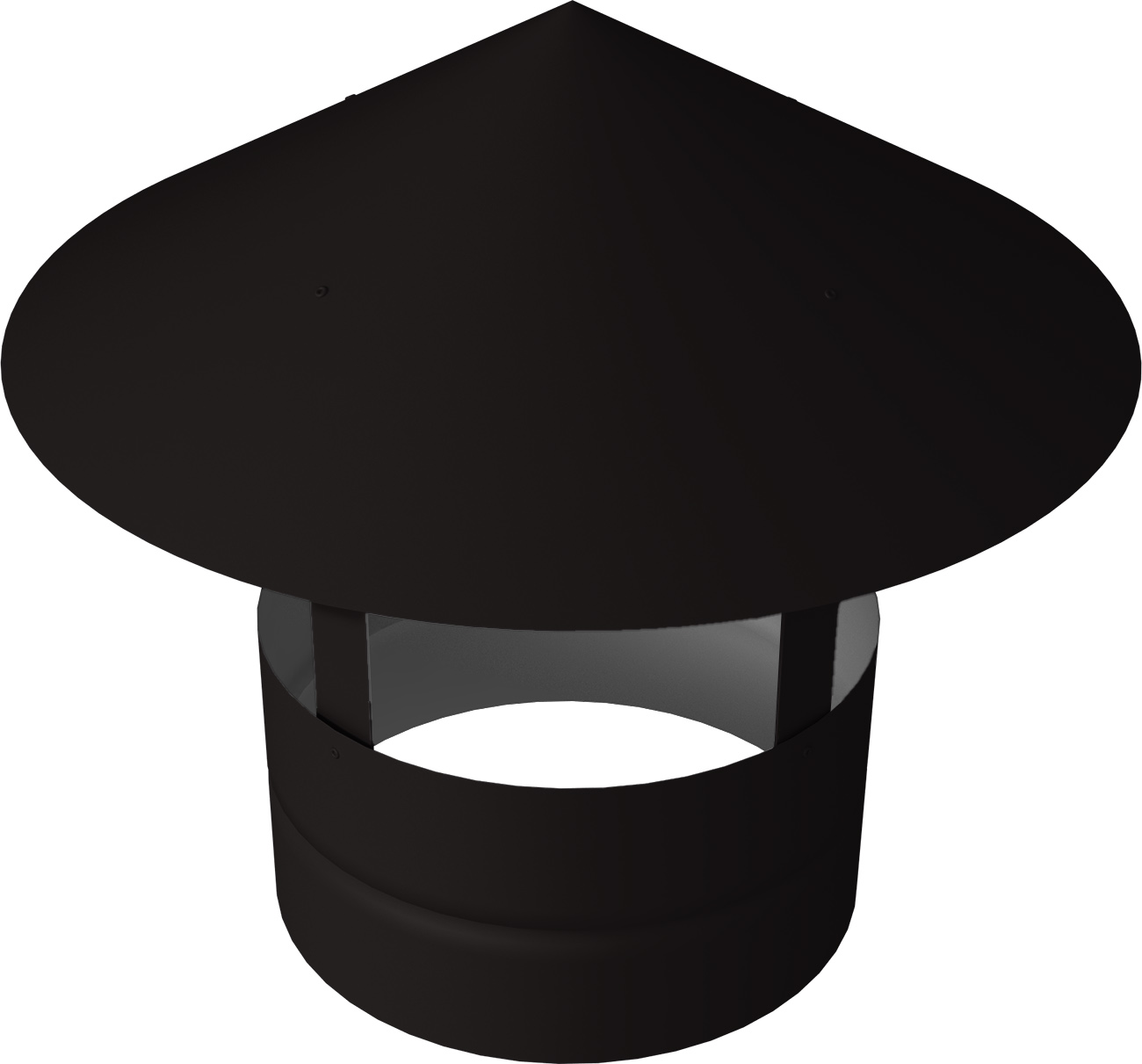 Дымник на трубу круглый d300 0,5 Satin с пленкой RR 32 темно-коричневый