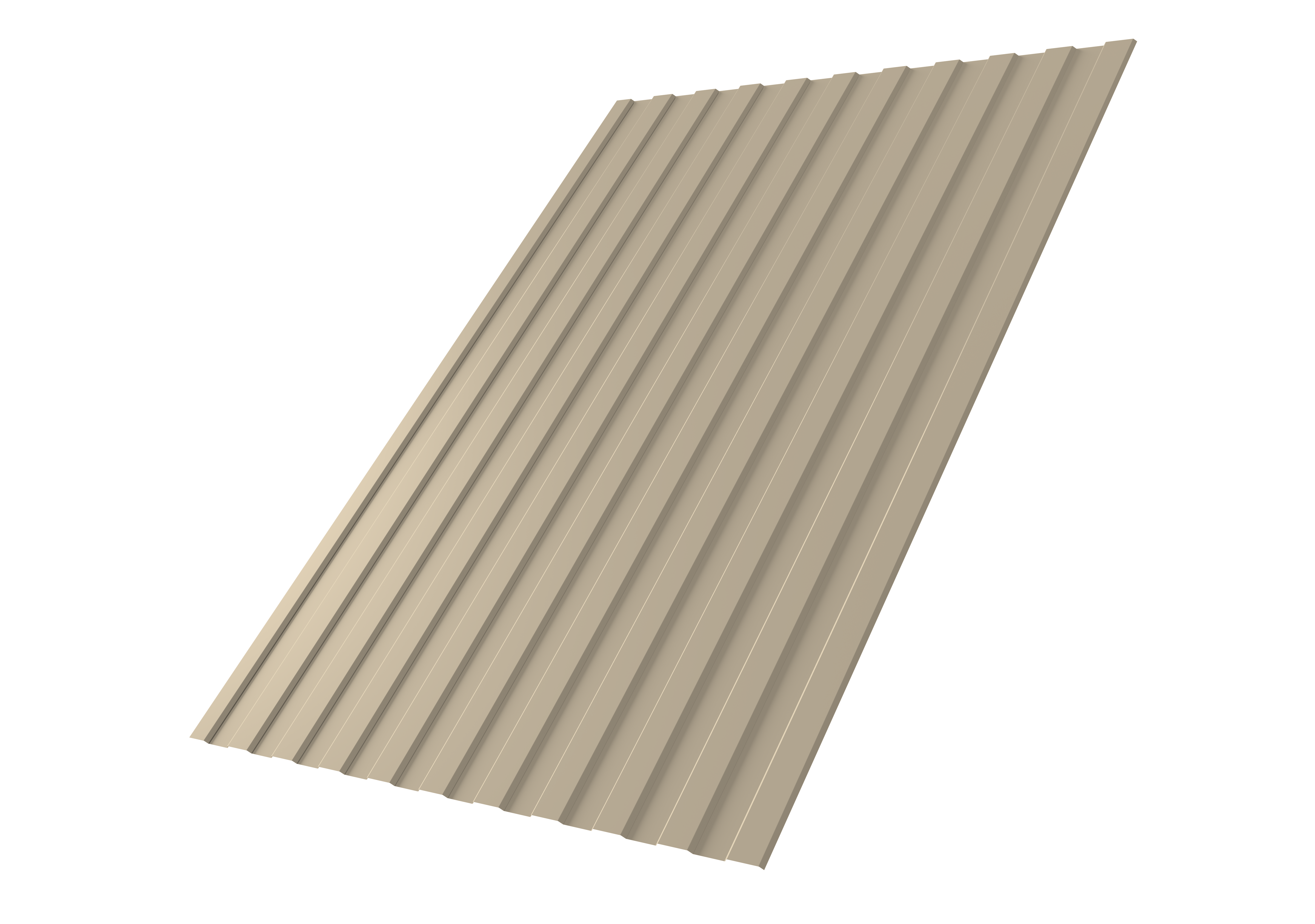 Профнастил С8A v01 Grand Line 0,5 Satin с пленкой RAL 1015 светлая слоновая кость