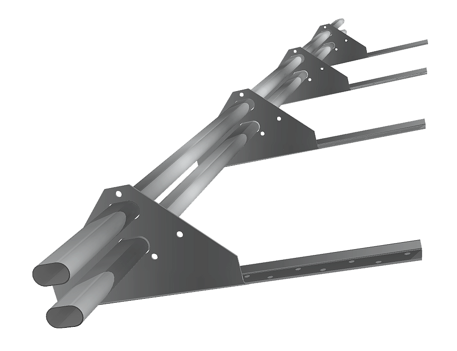 Снегозадержатель трубчатый на сэндвич-панель/профнастил RAL 7005 3м
