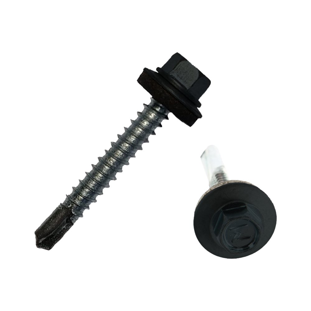 Саморез по металлу Daxmer 5,5х32 (250шт) сверло №3 RAL 7016