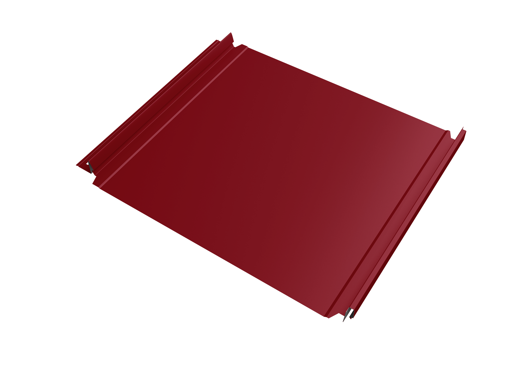 Кликфальц Double Pro Grand Line 0,45 PE с пленкой на замках RAL 3003 рубиново-красный