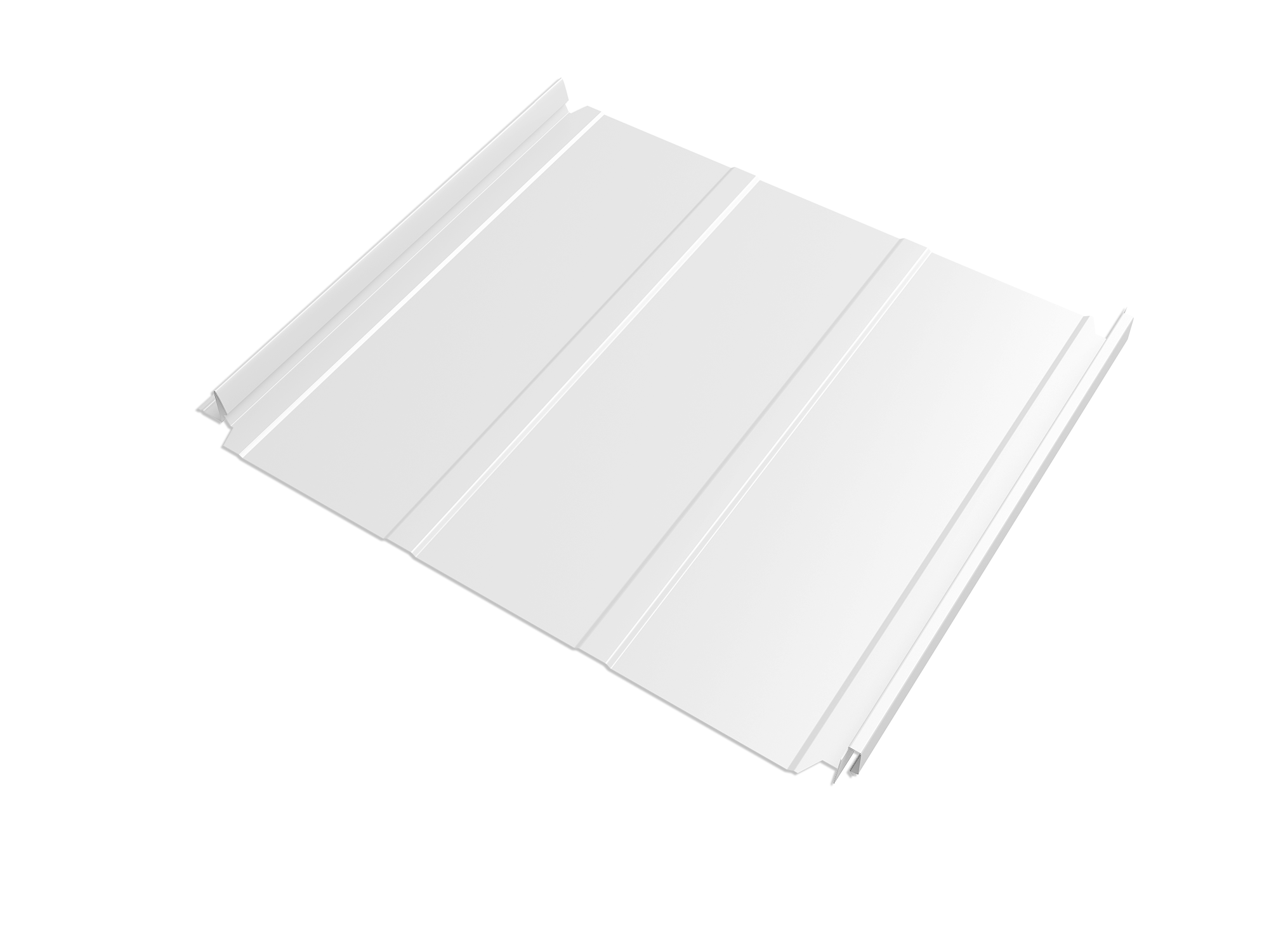 Кликфальц Double Pro Line Grand Line 0,45 PE с пленкой на замках RAL 9003 сигнальный белый