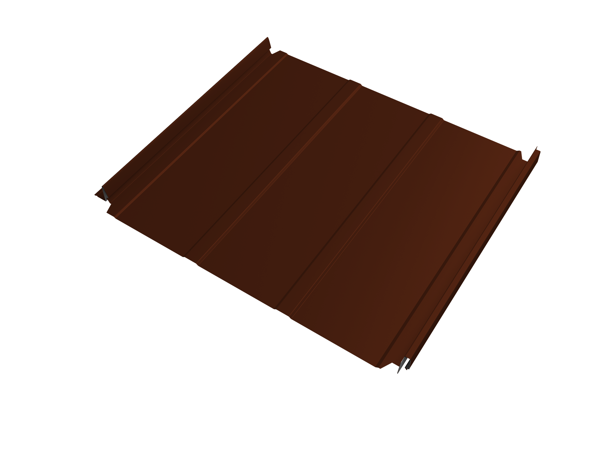 Кликфальц Double Pro Line Grand Line 0,5 Satin с пленкой на замках RAL 3009 оксидно-красный