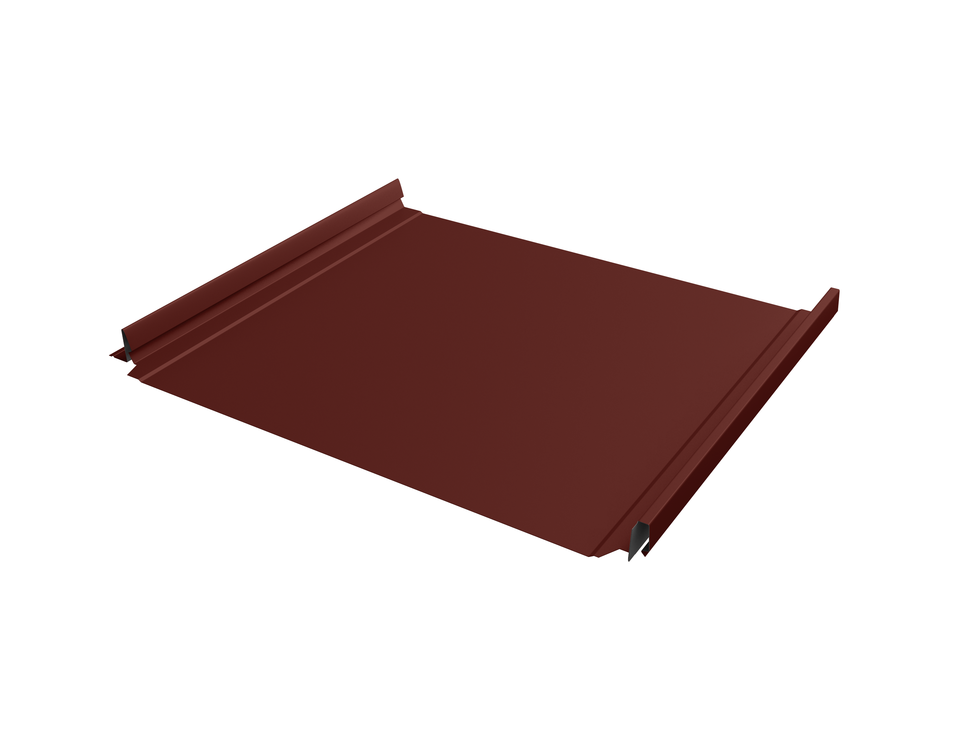 Кликфальц Pro Grand Line 0,5 Satin с пленкой на замках RAL 3009 оксидно-красный