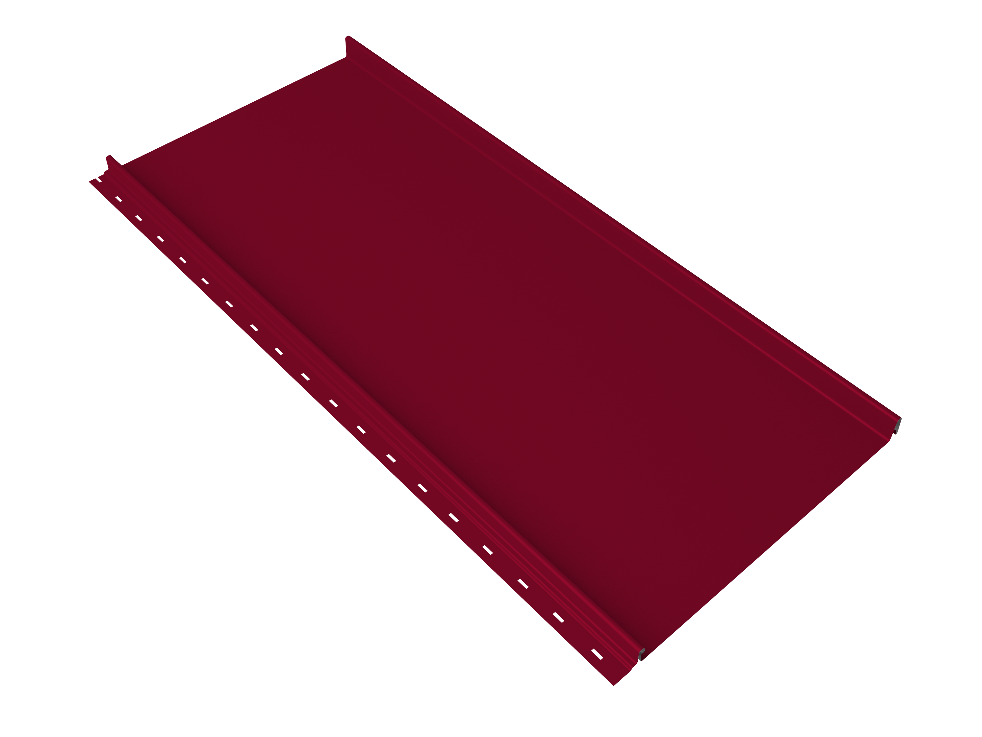 Кликфальц mini Grand Line 0,45 PE с пленкой на замках RAL 3003 рубиново-красный