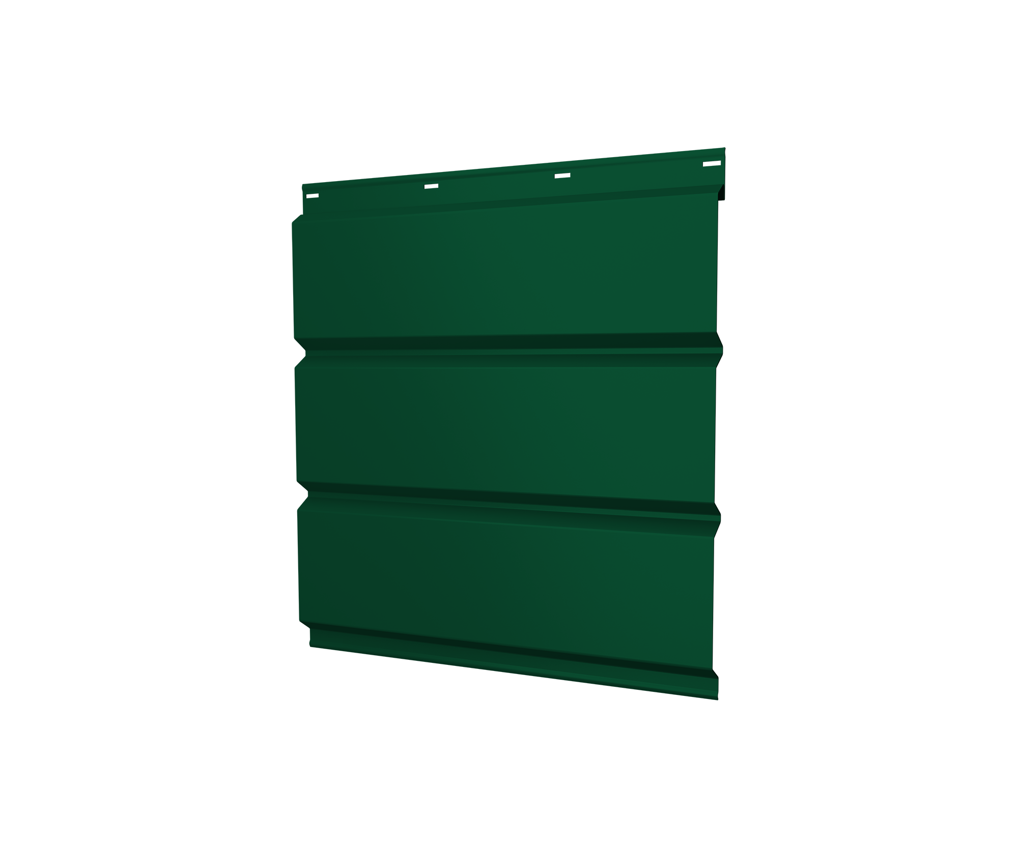 Софит металлический Grand Line без перфорации 0,45 Drap TX с пленкой RAL 6005 зеленый мох