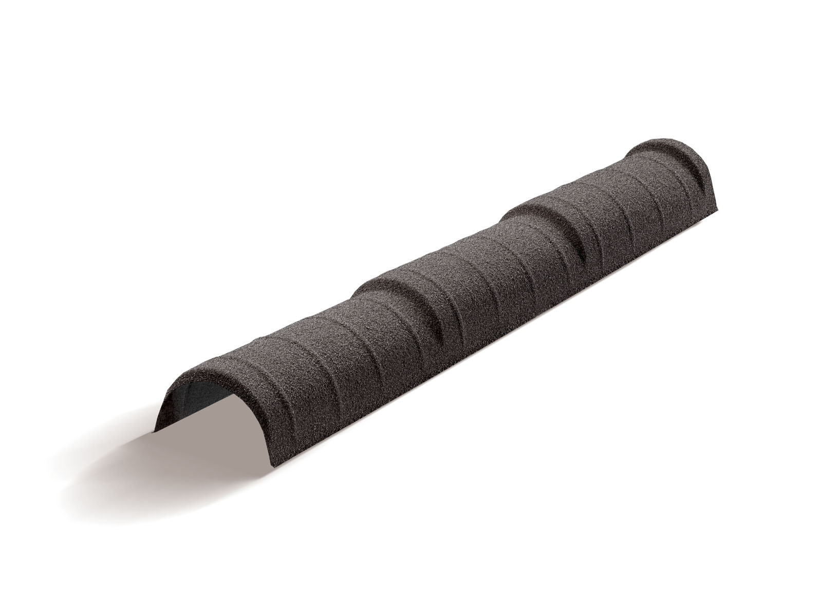 Конек полукруглый тройной для композитной черепицы Metrotile серый (1,14м)