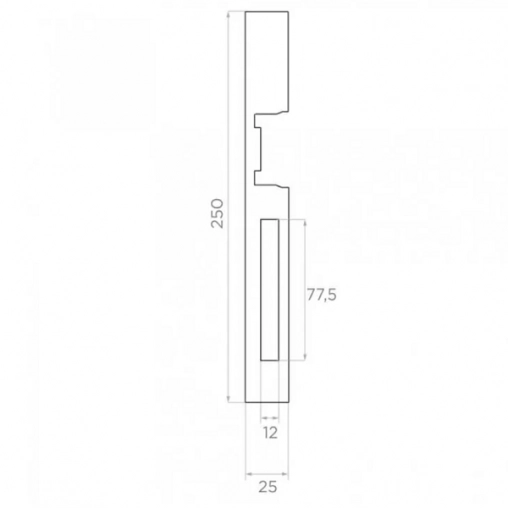 Ответная планка для электрозащелки с отверстием для замка