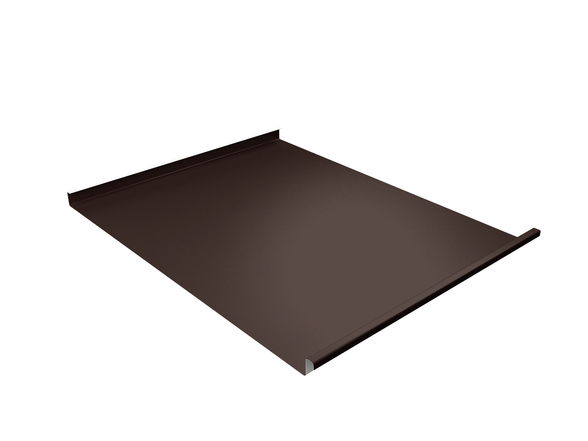 Фальц двойной стоячий Grand Line 0,5 Satin с пленкой на замках RAL 8017 шоколад