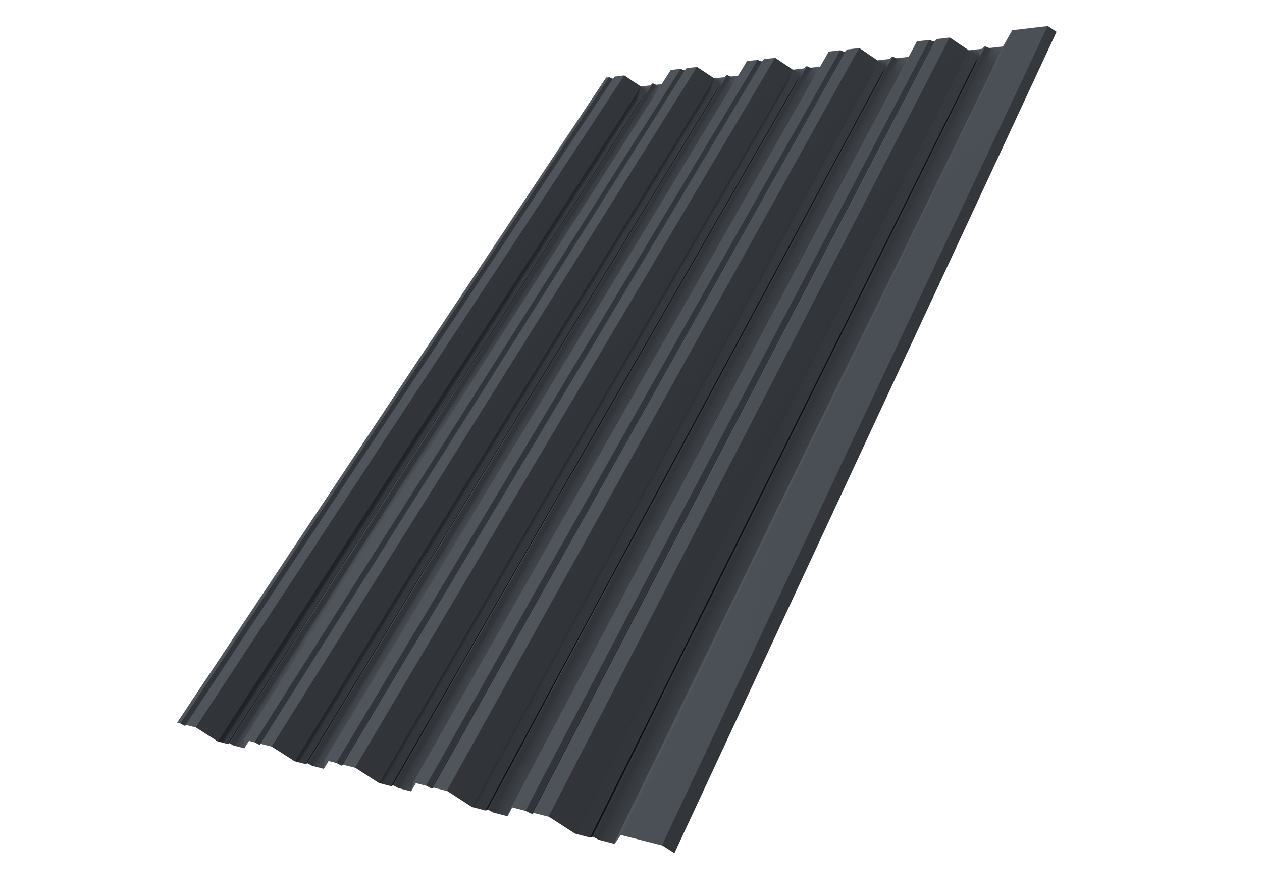 Профнастил НС35R Grand Line 0,45 PE lite RAL 7024 мокрый асфальт