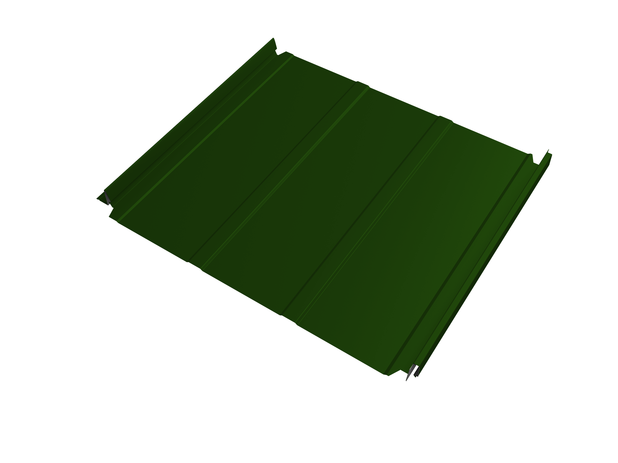 Кликфальц Double Pro Line Grand Line 0,45 PE с пленкой на замках RAL 6002 лиственно-зеленый