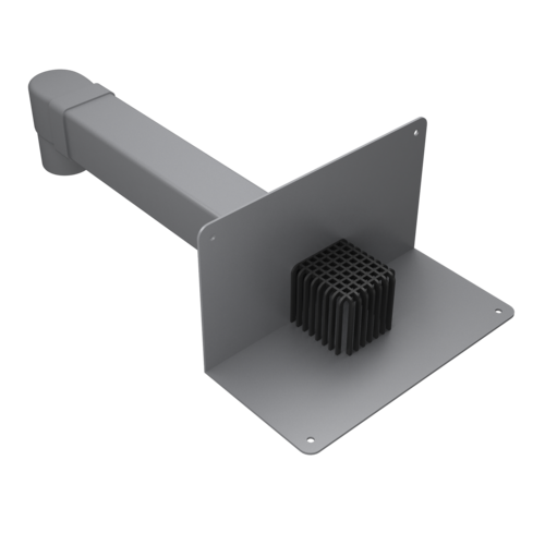 Воронка парапетная ПВХ Termoclip 100х100х650мм с отводом и листоуловителем