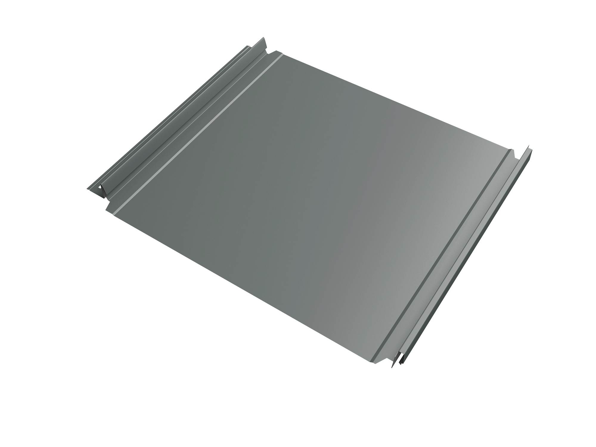 Кликфальц Double Pro Grand Line 0,45 PE с пленкой на замках RAL 7005 мышино-серый