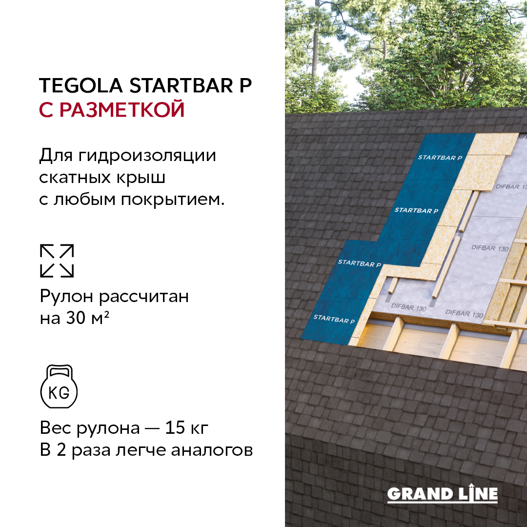 Ковер подкладочный Tegola Startbar P (1х30м)