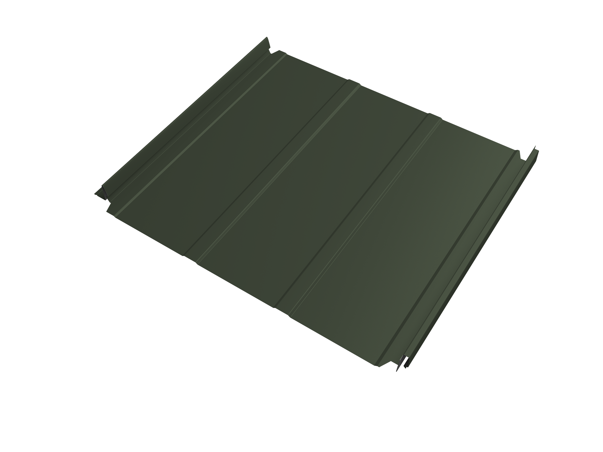 Кликфальц Double Pro Line Grand Line 0,5 Satin Matt TX с пленкой на замках RAL 6020 хромовая зелень