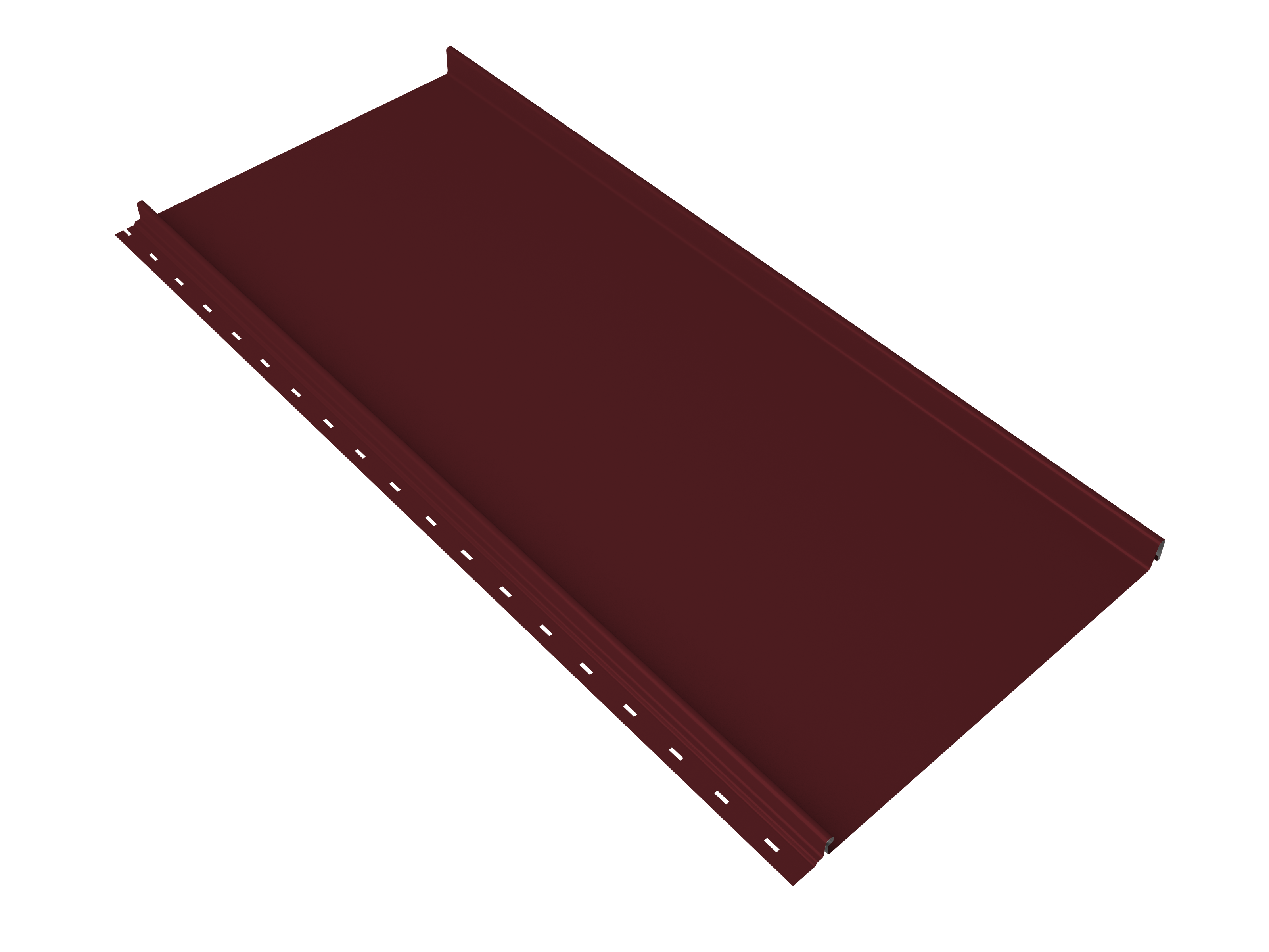 Кликфальц mini Grand Line 0,5 Satin Matt с пленкой на замках RAL 3005 красное вино