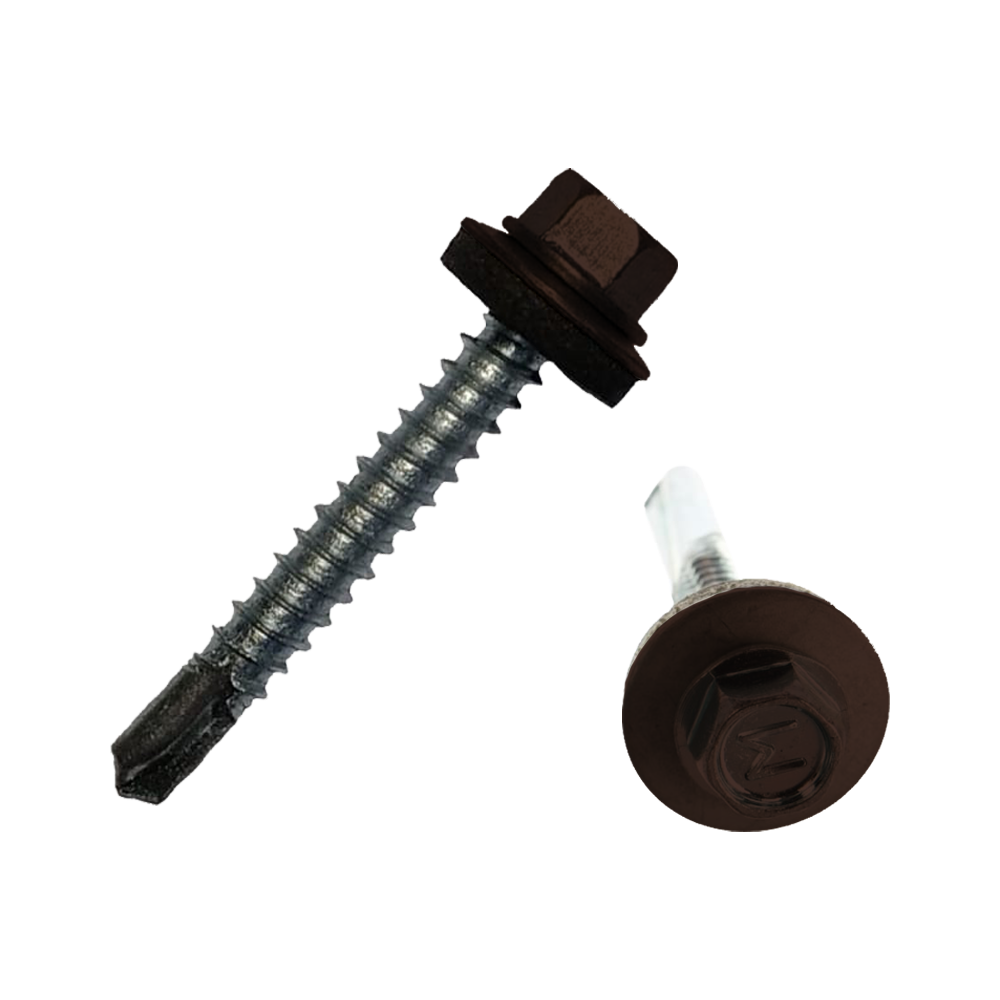 Саморез по металлу Daxmer 5,5х32 (250шт) сверло №3 RAL 8017