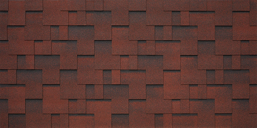 Черепица гибкая Tegola Lazio amarone 410 (красный Амароне)