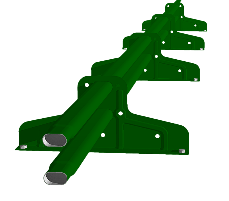 Снегозадержатель Стандарт Т4 d 40х20 RAL 6002 (3м)