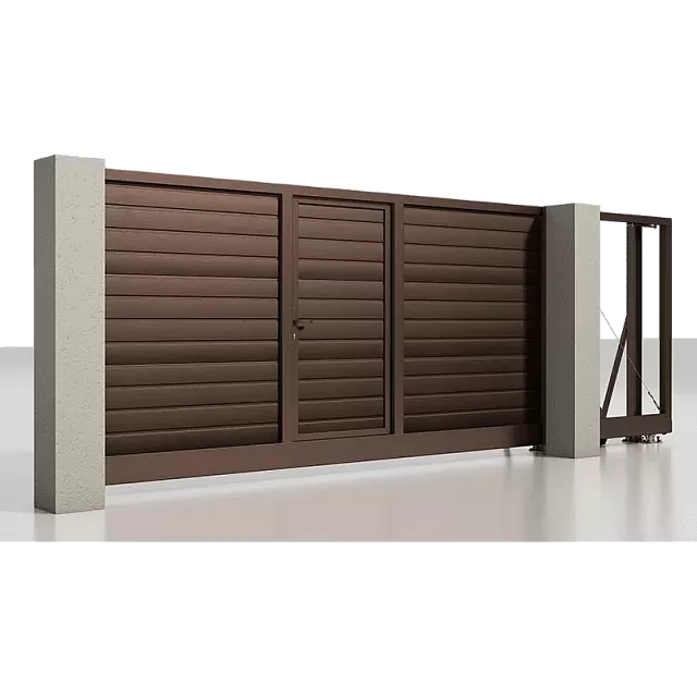 Откатные ворота Prestige 3.5 на 2 метра с калиткой