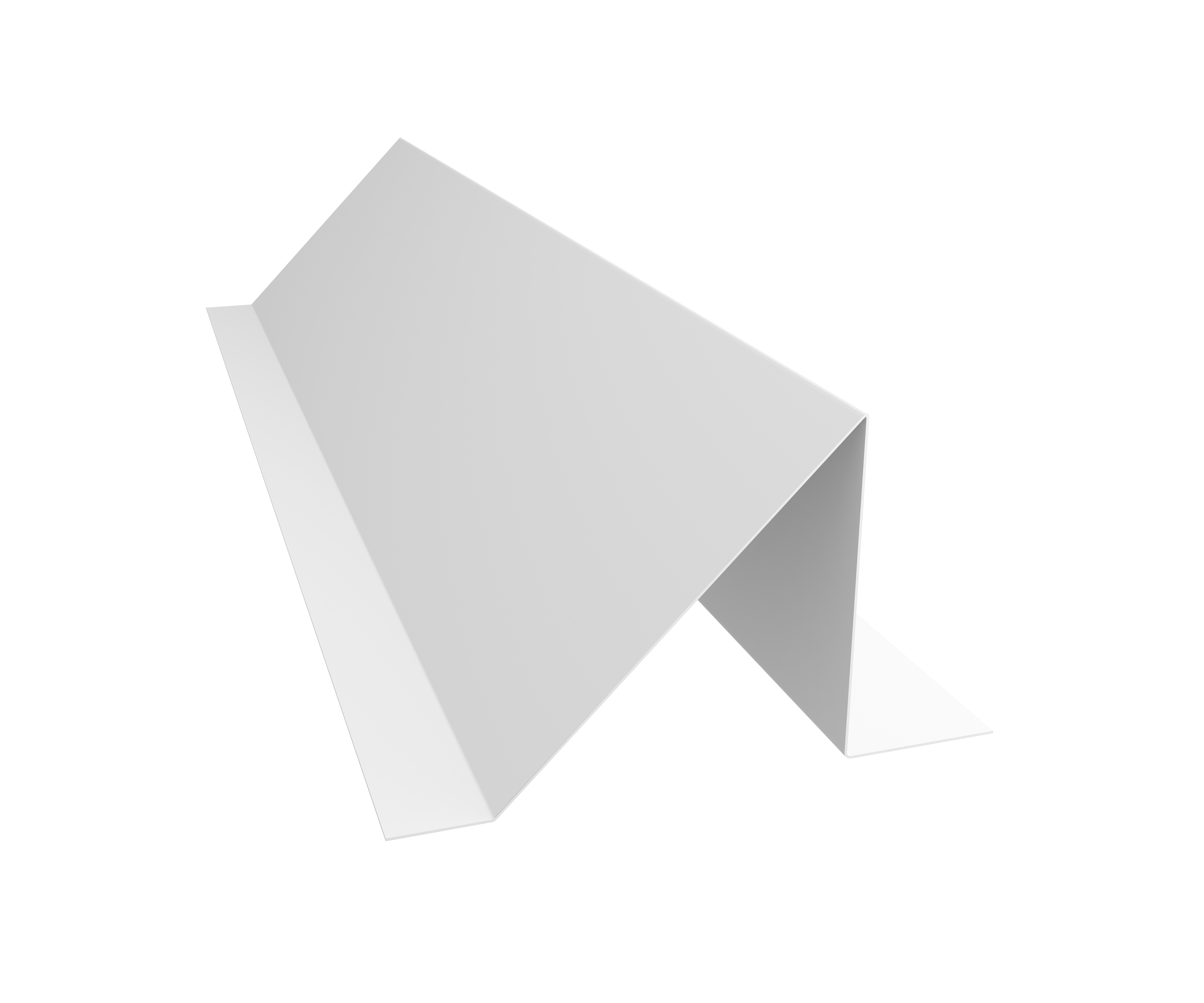 Планка снегозадержания малая 0,45 PE с пленкой RAL 9003 сигнальный белый (2м)