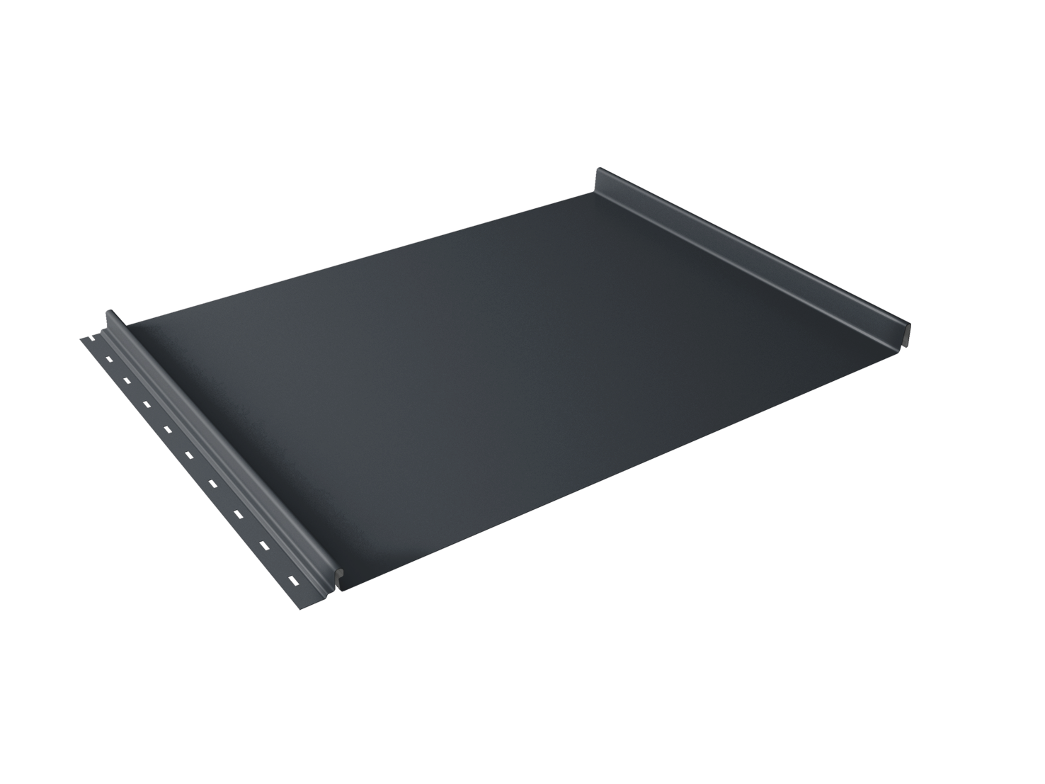 Кликфальц Grand Line 0,7 PE с пленкой на замках RAL 7024 мокрый асфальт