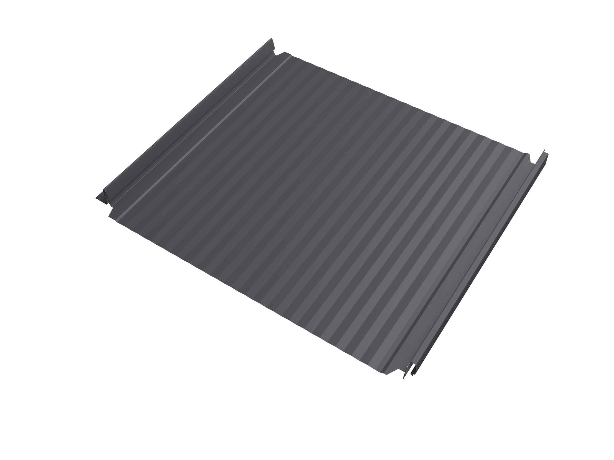 Кликфальц Double Pro Gofr Grand Line 0,5 PE с пленкой на замках RAL 7004 сигнальный серый