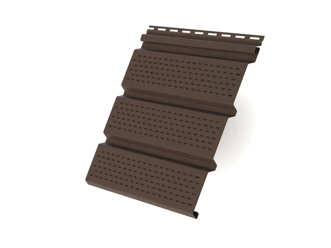 Софит Classic Grand Line полностью перфорированный коричневый (3,0м)