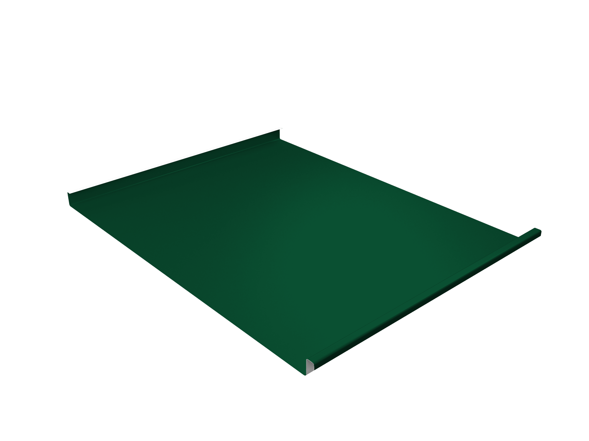 Фальц двойной стоячий Grand Line 0,45 Drap TX с пленкой на замках RAL 6005 зеленый мох