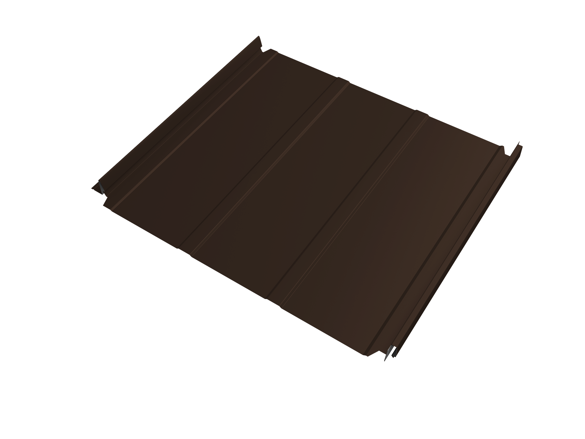 Кликфальц Double Pro Line Grand Line 0,5 Satin с пленкой на замках RAL 8017 шоколад