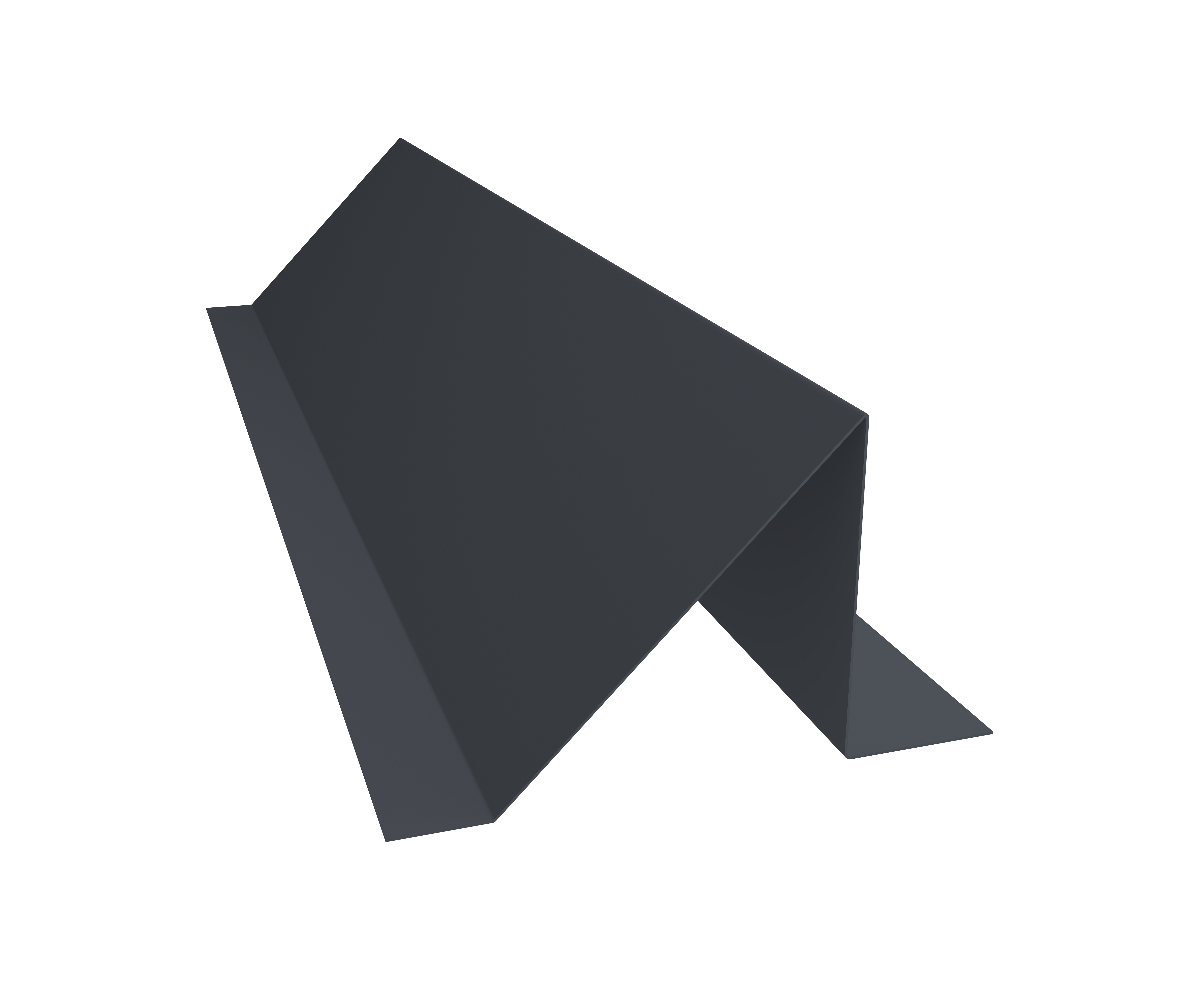 Планка снегозадержания малая 0,5 Velur X RAL 7024 мокрый асфальт (3м)