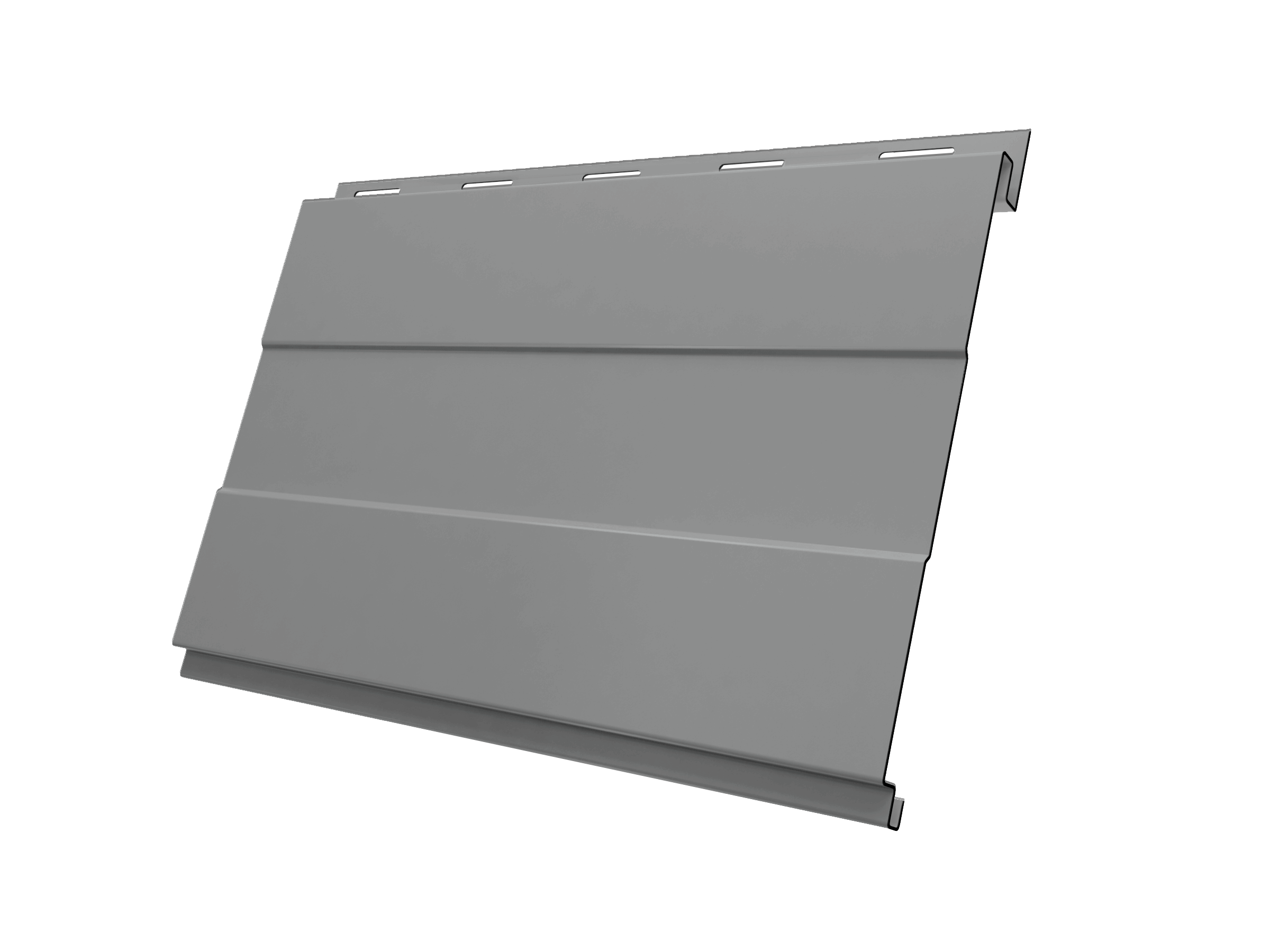 Софит Вертикаль 0,2 prof Grand Line 0,5 Satin RAL 9006 бело-алюминиевый