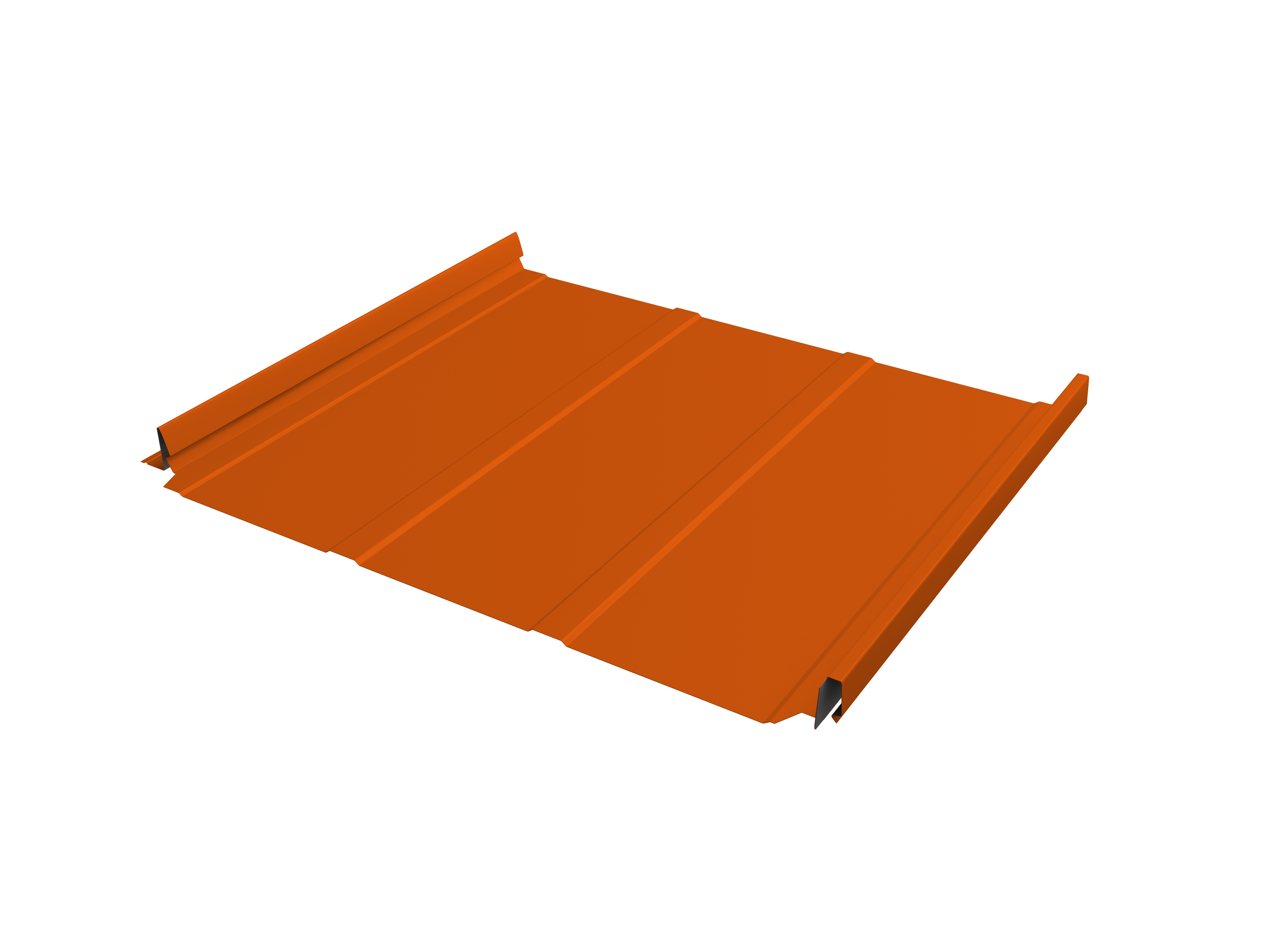 Кликфальц Pro Line Grand Line 0,45 PE с пленкой на замках RAL 2004 оранжевый