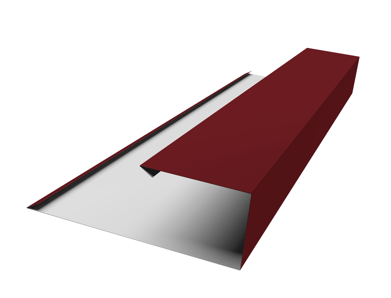 Планка торцевая страховочная 0,45 Drap TX RAL 3005 красное вино (2м)