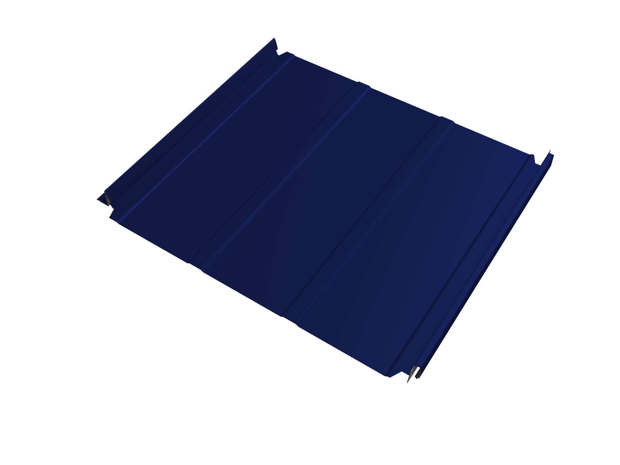 Кликфальц Double Pro Line Grand Line 0,45 PE с пленкой на замках RAL 5002 ультрамариново-синий