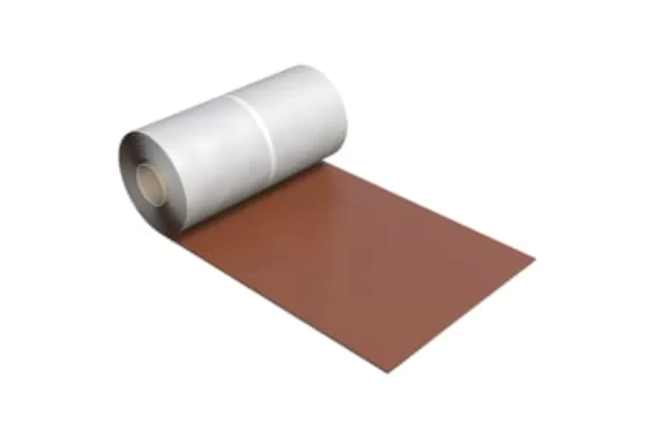 Лента для примыканий V-Flex окрашенный алюминийрулон 300х5000 мм коричневый