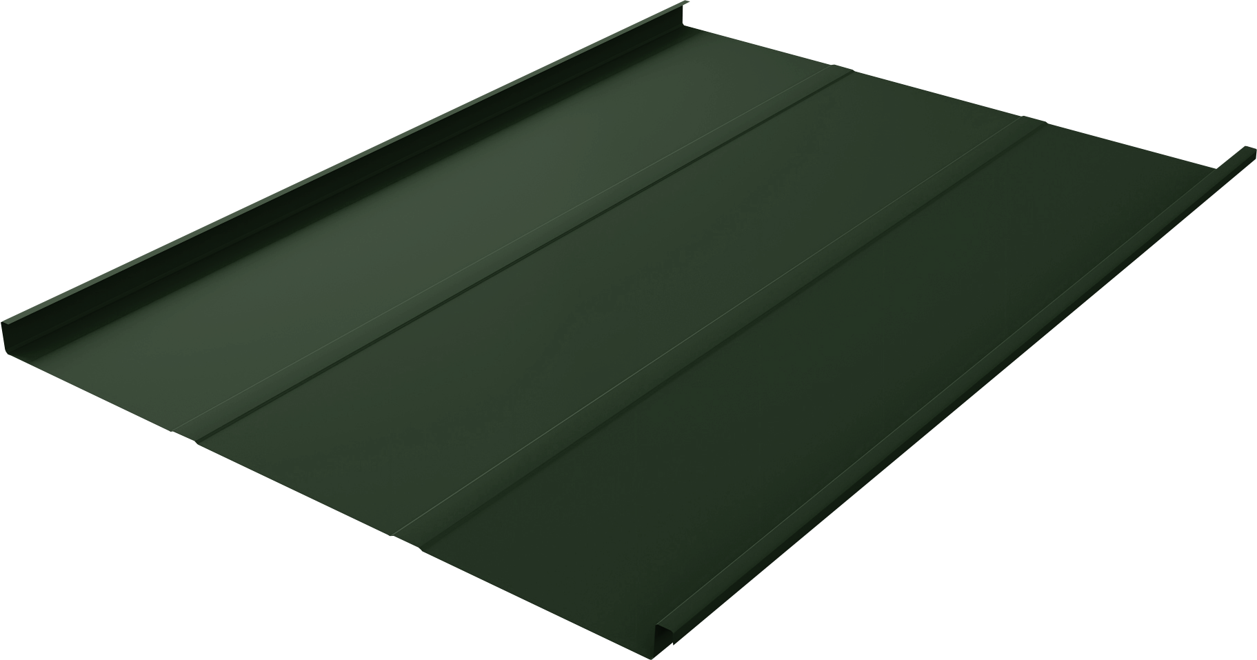 Фальц двойной стоячий Line Grand Line 0,5 Satin Matt TX с пленкой на замках RAL 6020 хромовая зелень