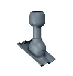 Дефлектор скатный для волновой черепицы (h 500мм, d 110мм) Франкфуртская, Таунус графит