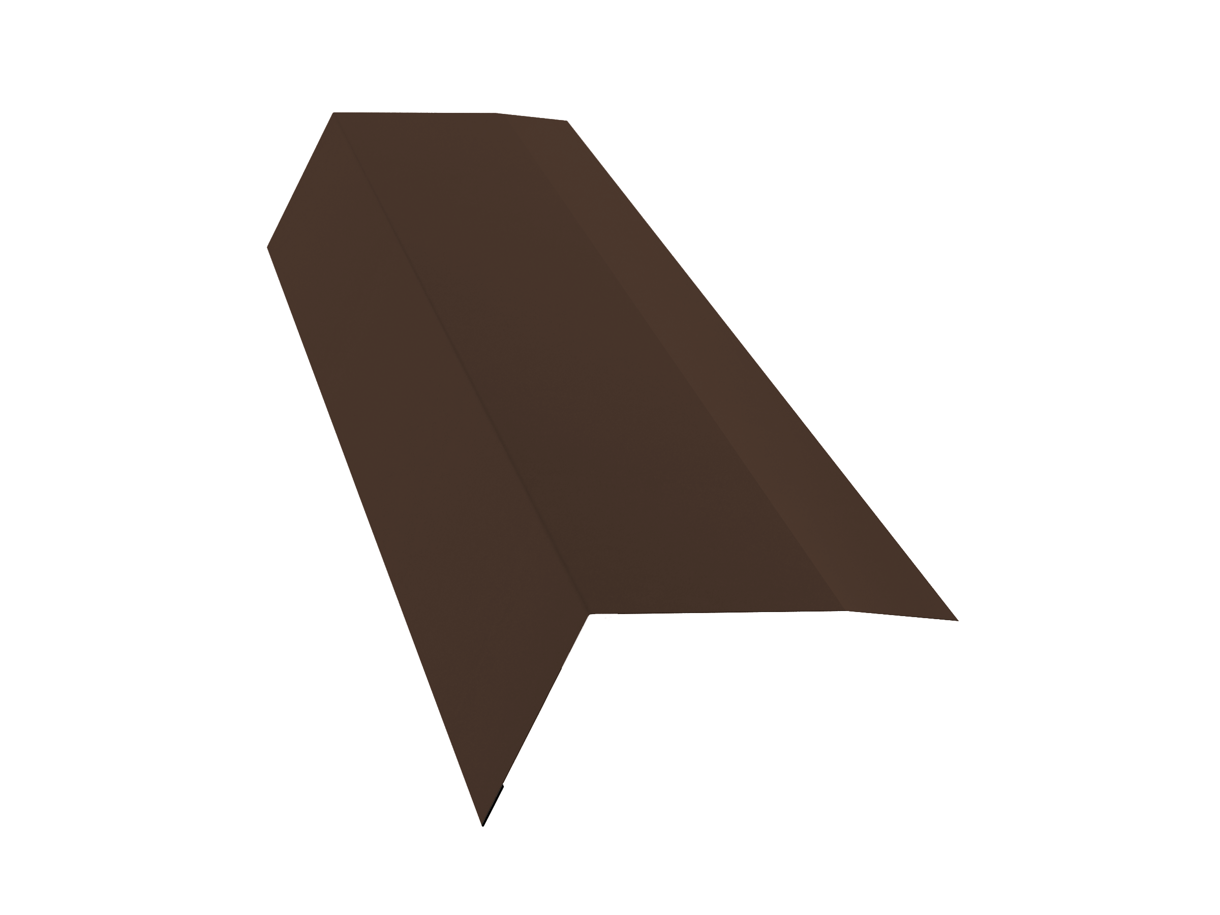 Планка карнизная 100х65 0,4 PE с пленкой RAL 8017 шоколад (2м)