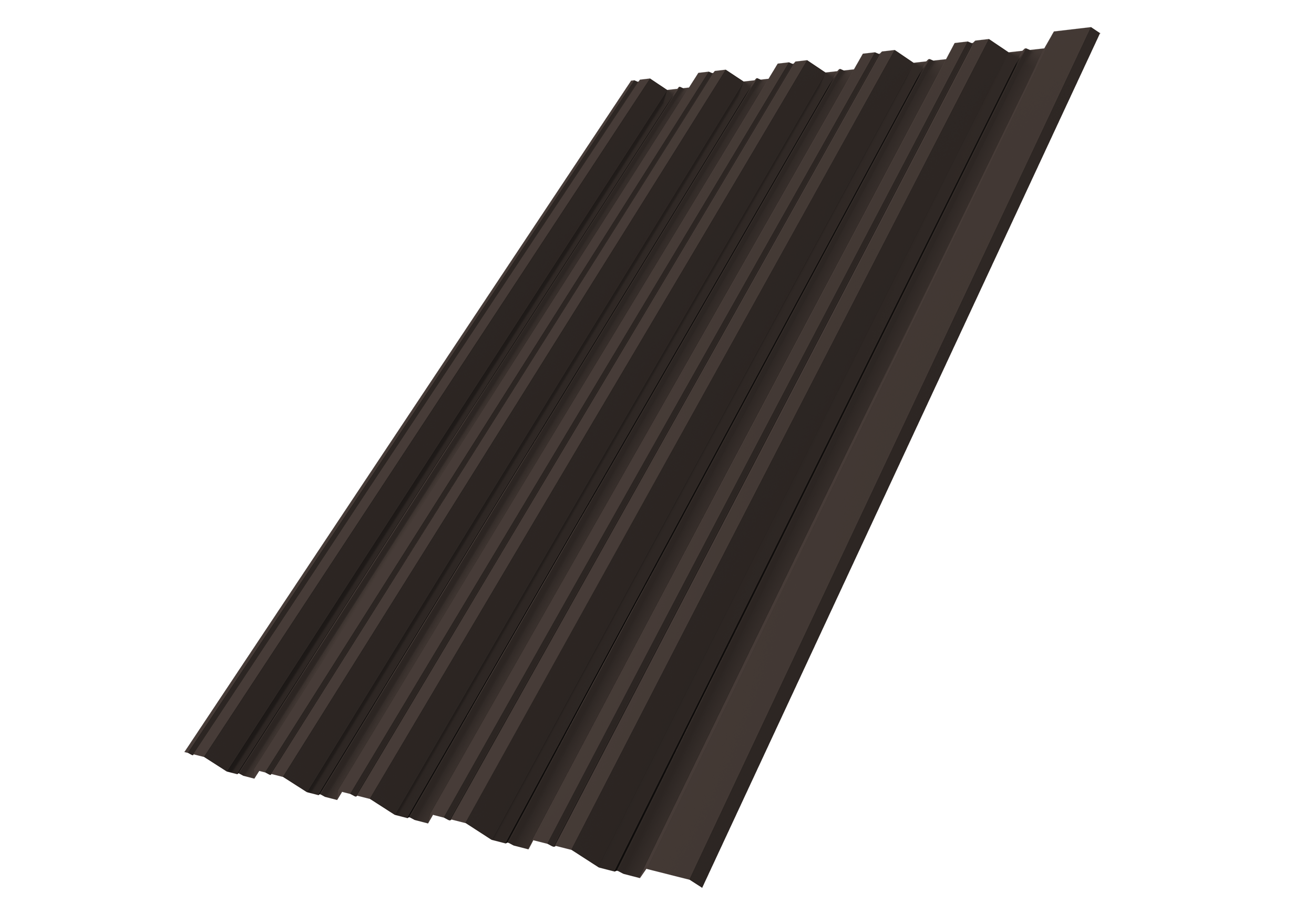 Профнастил НС35R Grand Line 0,45 PE-Double RR 32 темно-коричневый