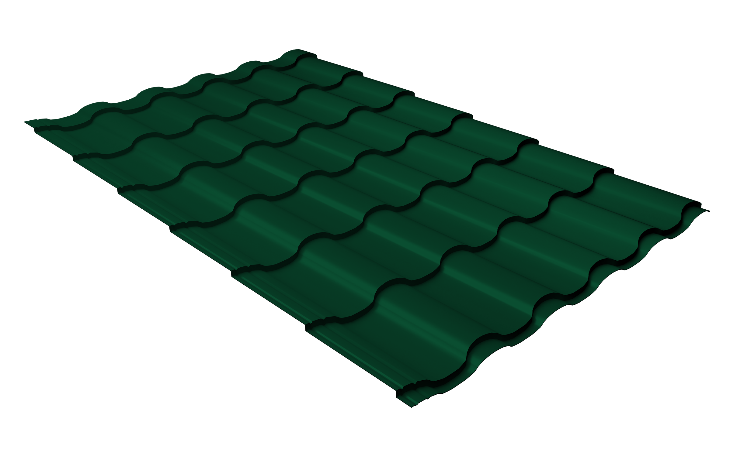 Профиль волновой "Кредо" ("Kredo") 0,5 PE RAL 6005 зеленый мох