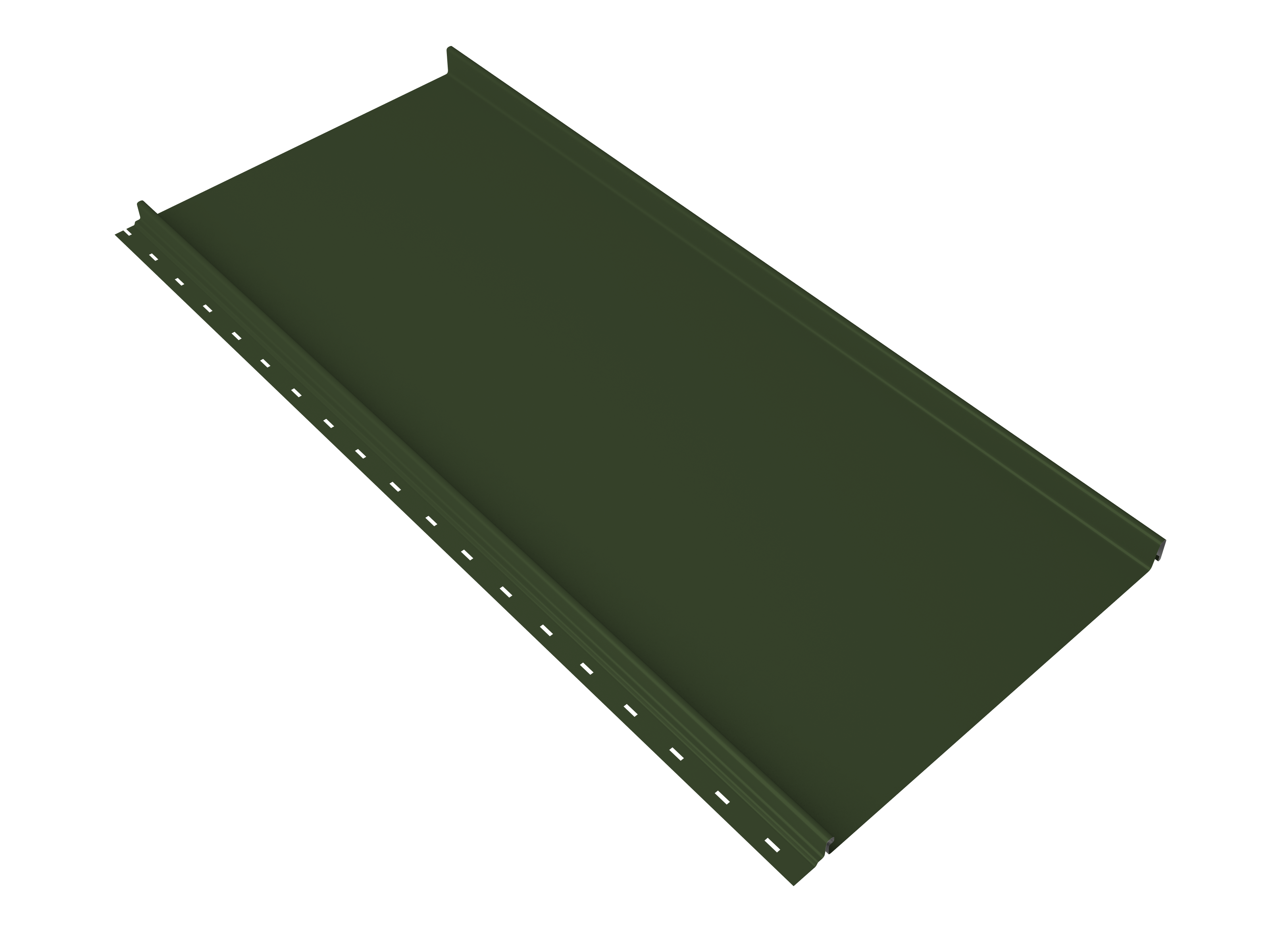 Кликфальц mini Grand Line 0,5 Satin Matt TX с пленкой на замках RAL 6020 хромовая зелень