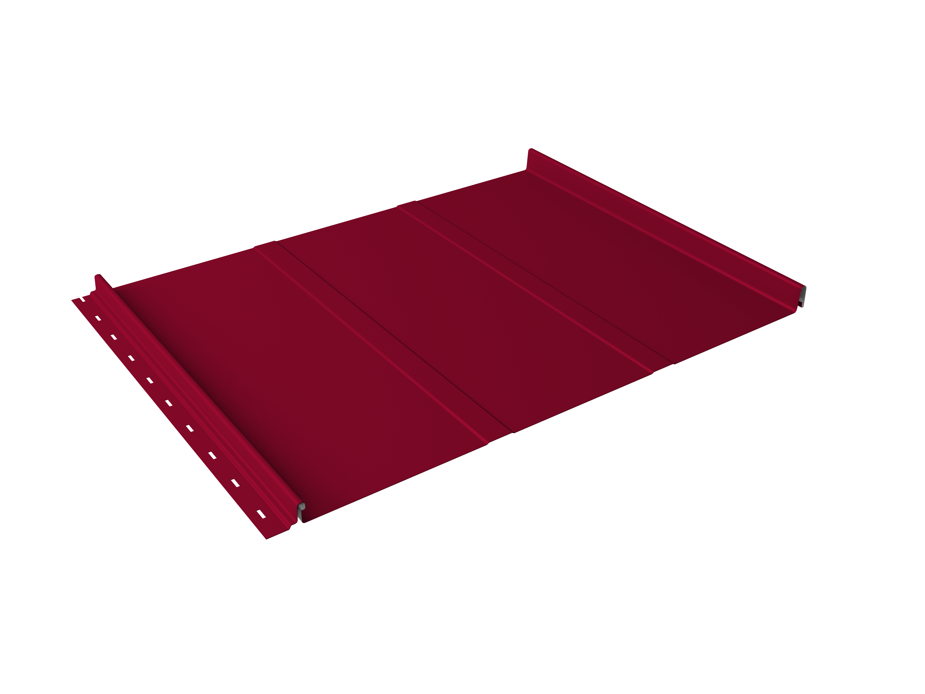 Кликфальц Line Grand Line 0,45 PE с пленкой на замках RAL 3003 рубиново-красный