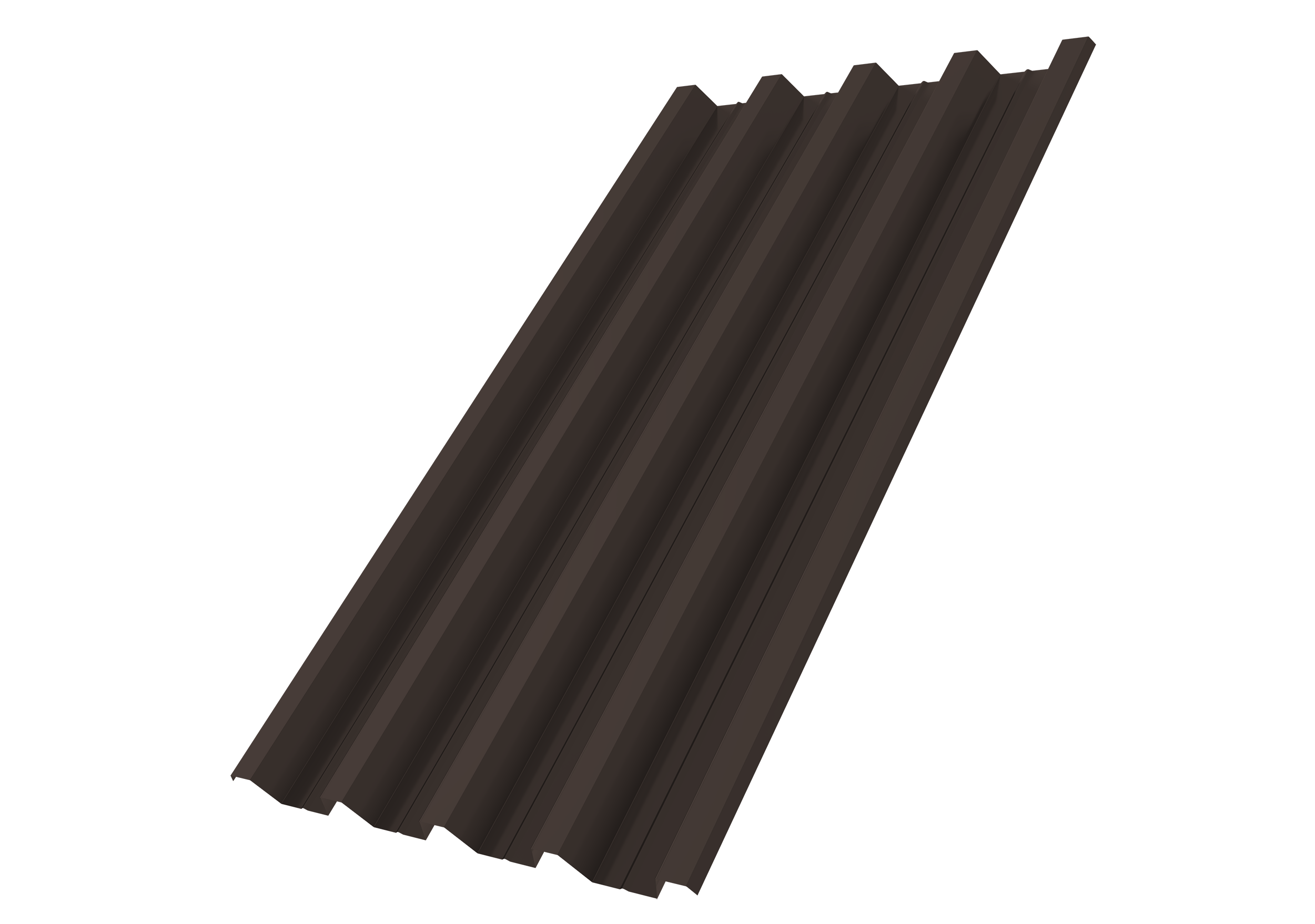 Профнастил Н60R v01 Grand Line 0,5 Satin Matt TX RR 32 темно-коричневый