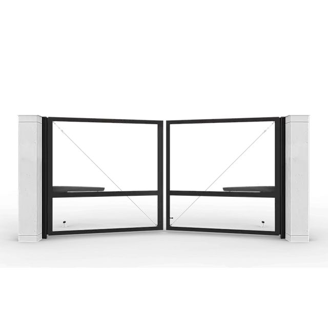 Автоматические распашные ворота Prestige без заполнения 4 на 2 метра с приводом AM-3000KIT цвета RAL 9005