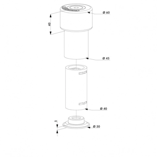 Отбойник нижний с резиной locinox арт GATESTOP