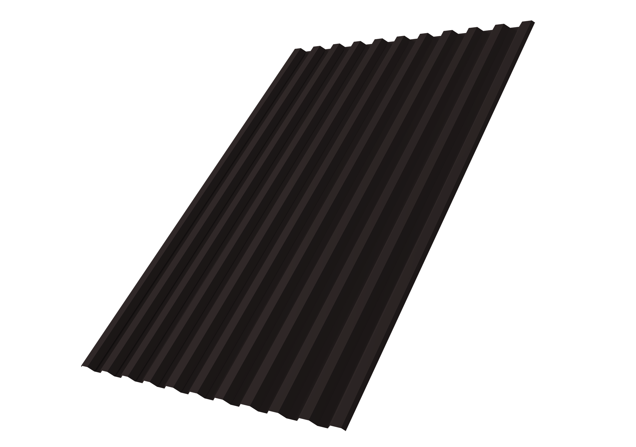 Профнастил С21R Grand Line 0,45 Drap-double TX RAL 9005 черный