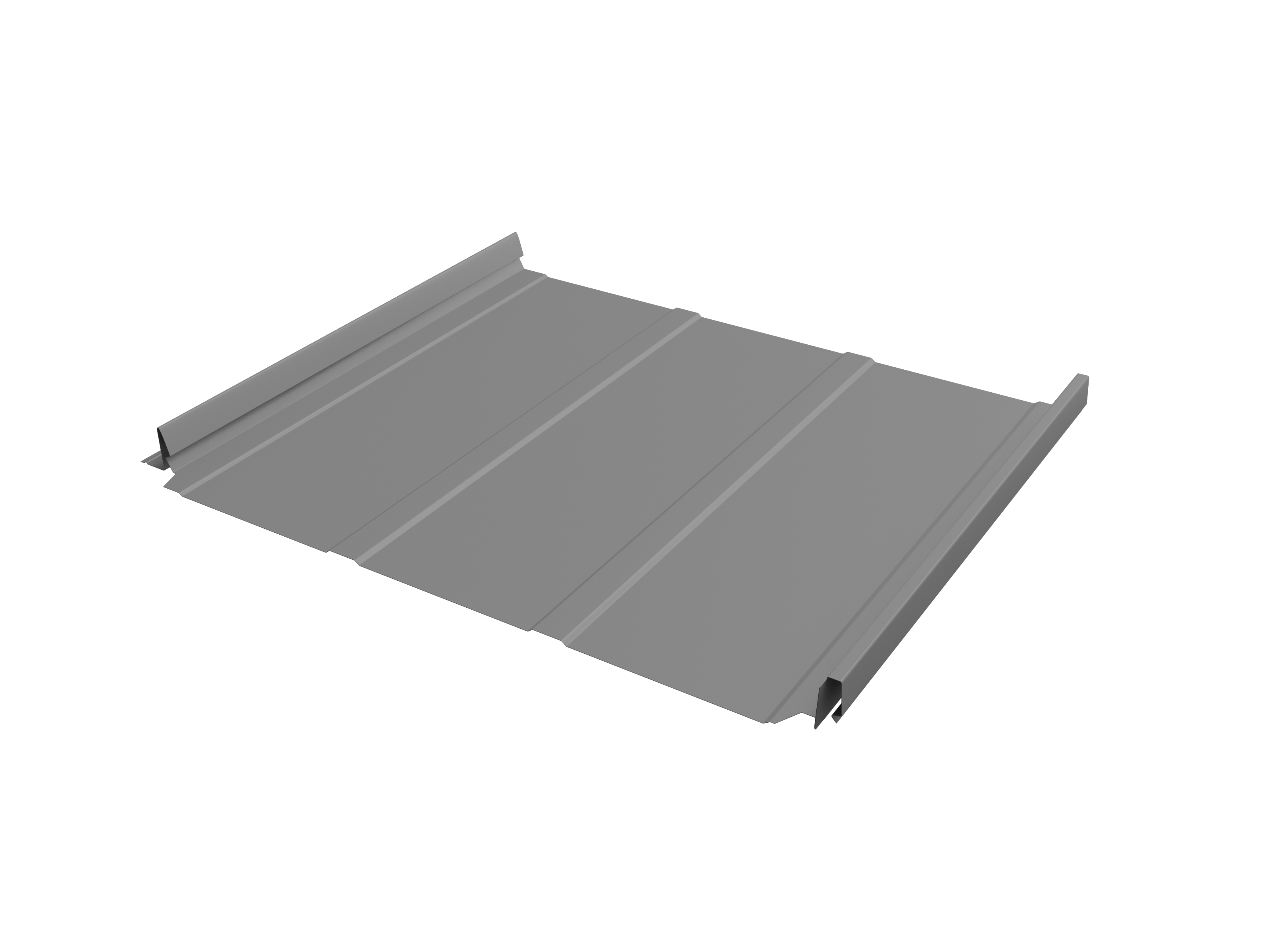 Кликфальц Pro Line Grand Line 0,45 PE с пленкой на замках RAL 9006 бело-алюминиевый